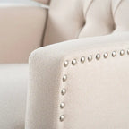 27 Wide Upholstered Manual Recliner, Wing Sofa Chair with Wood Legs