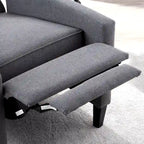27 Wide Upholstered Manual Recliner, Wing Sofa Chair with Wood Legs