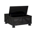 36-inch Acacia and Pine Storage Coffee Table by