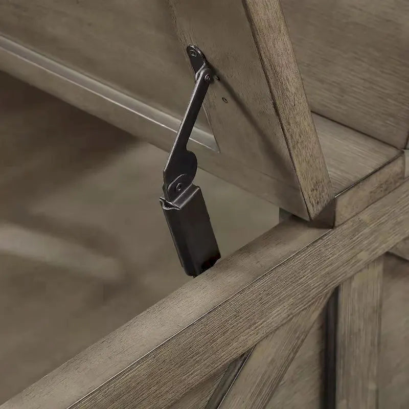 36-inch Acacia and Pine Storage Coffee Table by