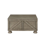 36-inch Acacia and Pine Storage Coffee Table by