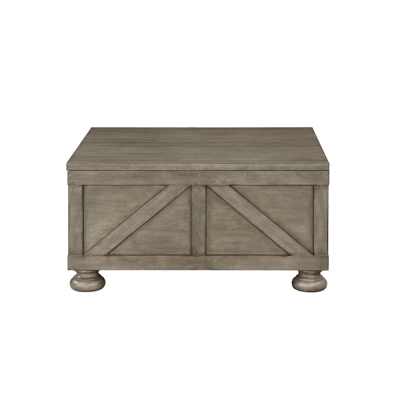 36-inch Acacia and Pine Storage Coffee Table by
