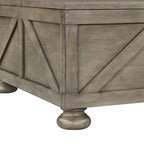 36-inch Acacia and Pine Storage Coffee Table by