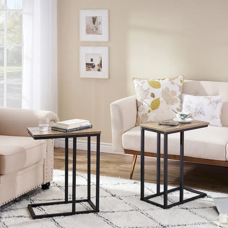 Javlergo 3-pieces Coffee Table Set for Living Room Wood Coffee Table and C End Tables Set of 2