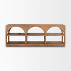 Console arquée Bela en bois massif marron moyen (54)