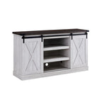 54 Farmhouse Sliding Barn Door TV Stand for TV up to 60 Inch Flat Screen