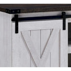 54 Farmhouse Sliding Barn Door TV Stand for TV up to 60 Inch Flat Screen