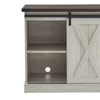 54 Farmhouse Sliding Barn Door TV Stand for TV up to 60 Inch Flat Screen