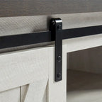 54 Farmhouse Sliding Barn Door TV Stand for TV up to 60 Inch Flat Screen