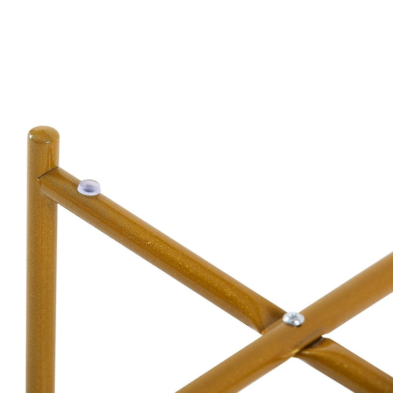 2-layer Round End Table/Coffee Table with Marble Tabletop