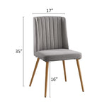 Ensemble de salle à manger moderne Morden Fort 5 pièces avec table à manger ronde classique et chaises de salle à manger en velours