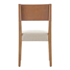 Faux Leather/ Linen Dining Side Chair, (Set of 2)