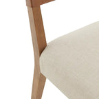 Faux Leather/ Linen Dining Side Chair, (Set of 2)