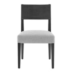 Faux Leather/ Linen Dining Side Chair, (Set of 2)