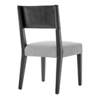 Faux Leather/ Linen Dining Side Chair, (Set of 2)
