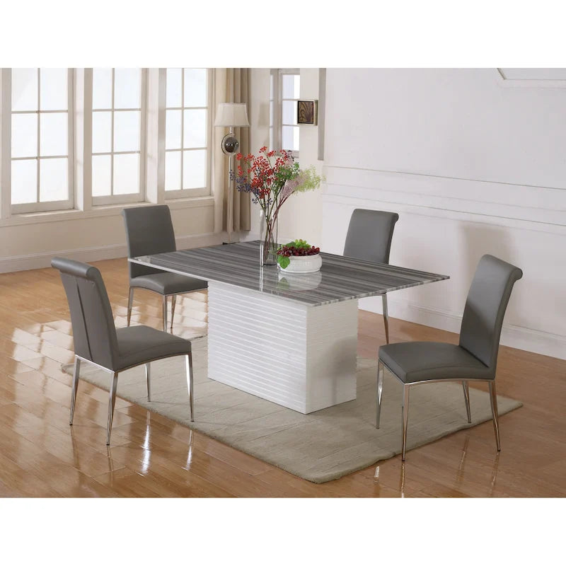 Somette Contemporary Upholstered Cantilever Side Chair, Set of 4