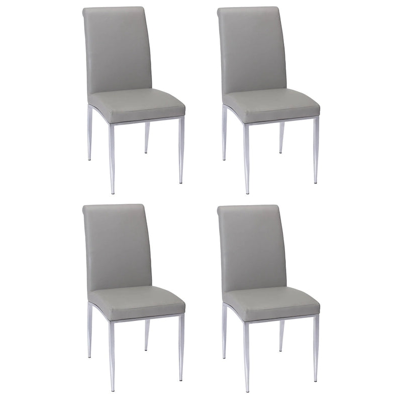 Somette Contemporary Upholstered Cantilever Side Chair, Set of 4