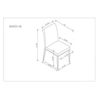 Somette Contemporary Upholstered Cantilever Side Chair, Set of 4