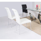 Somette Contemporary Upholstered Cantilever Side Chair, Set of 4