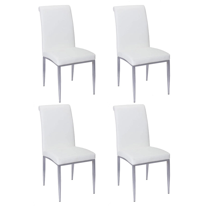 Somette Contemporary Upholstered Cantilever Side Chair, Set of 4