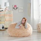 Mosier Modern Glam Faux Fur Bean Bag by Christopher Knight Home