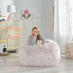 Mosier Modern Glam Faux Fur Bean Bag by Christopher Knight Home