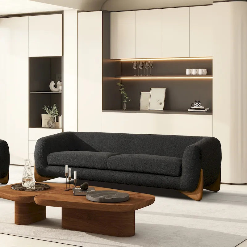 90.5 Sherpa Upholstered Sofa