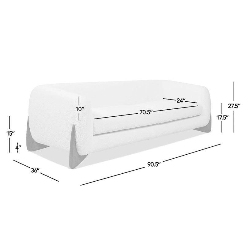 90.5 Sherpa Upholstered Sofa