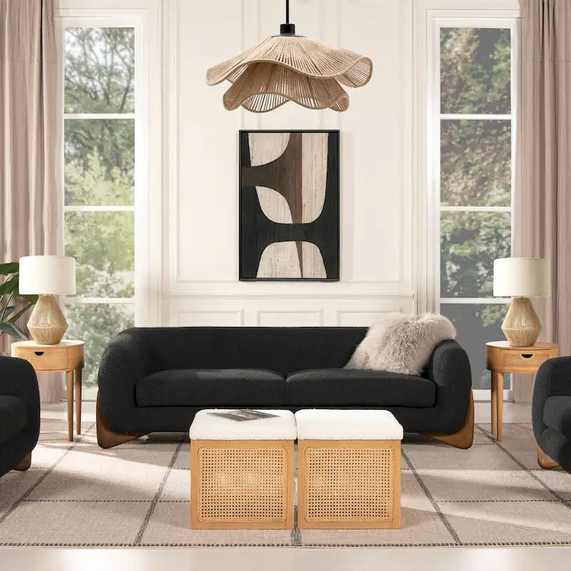 90.5 Sherpa Upholstered Sofa
