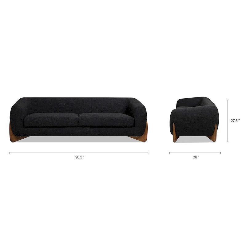 90.5 Sherpa Upholstered Sofa
