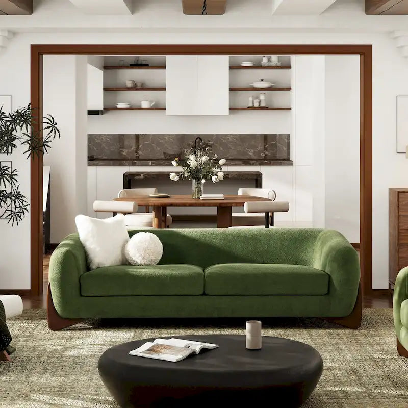 90.5 Sherpa Upholstered Sofa