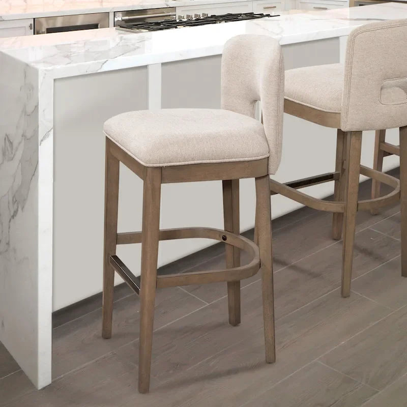 Tabouret de comptoir en bois massif Bayonne
