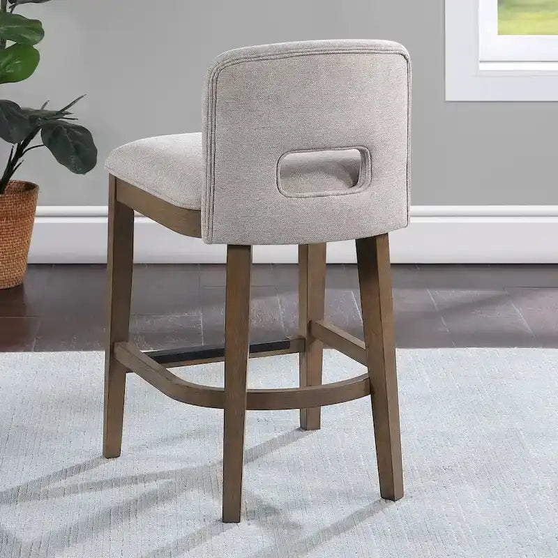 Tabouret de comptoir en bois massif Bayonne