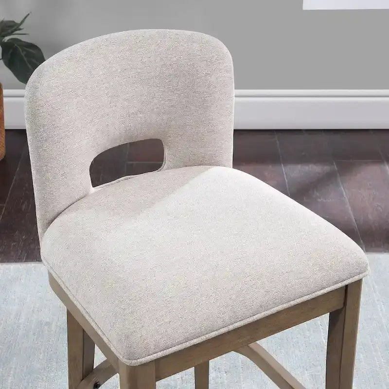 Tabouret de comptoir en bois massif Bayonne