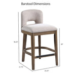 Tabouret de comptoir en bois massif Bayonne