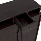 5-Shelf Shoe Cabinet with Drawer, Espresso