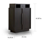 5-Shelf Shoe Cabinet with Drawer, Espresso