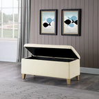 HomePop Sherpa Upholstered Storage Bench - Cream