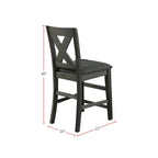 Counter Hight Chairs with X-Cross Back, Dark Grey