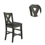 Counter Hight Chairs with X-Cross Back, Dark Grey