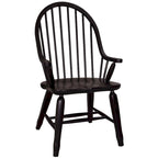 Treasures Rustic Black Bow Back Arm Chair
