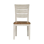 Farmhouse Reimagined Antique White Ladder Back Side Chair (Set of 2)