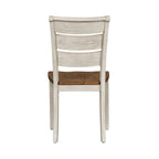 Farmhouse Reimagined Antique White Ladder Back Side Chair (Set of 2)