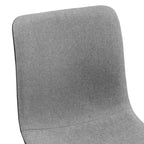 Dining Chairs set of 4 Mid-century Modern Industrial Fabric Side Chairs, Grey