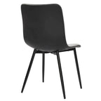 Dining Chairs set of 4 Mid-century Modern Industrial Fabric Side Chairs, Grey