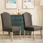 Roundhill Furniture Mod Urban Solid Wood Upholstered Parson Chairs (Set of 2)