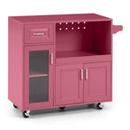 Multi-functional Kitchen Cart with Towel Rack, Large Storage Space