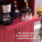 Multi-functional Kitchen Cart with Towel Rack, Large Storage Space