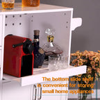 Multi-functional Kitchen Cart with Towel Rack, Large Storage Space