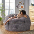 Pouf d'hiver en fausse fourrure Greyrock Modern Glam par Christopher Knight Home